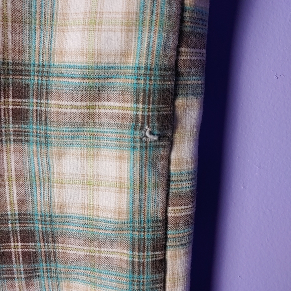 Self Esteem yellow/brown/teal plaid shorts - Picture 3 of 3